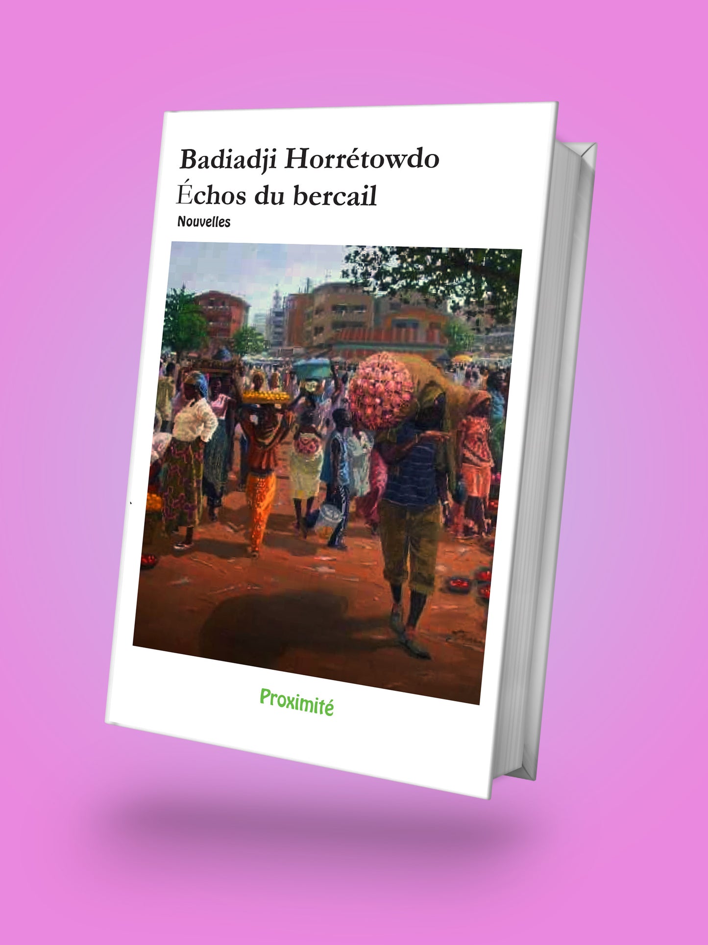 Couverture du recueil de nouvelles de Badiadji Horrétowdo intitulé "Échos du bercail" portant sur les injustices sociales au Cameroun